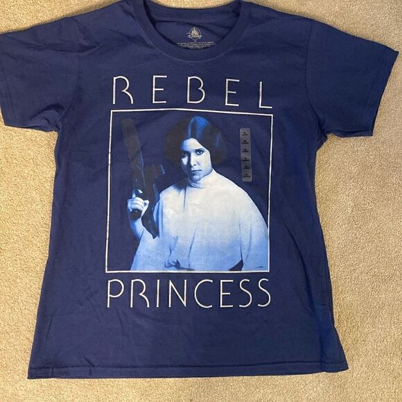 New Disney Rebel Princess Navy T-Shirt Starwars Size XL - Picture 1 of 7
